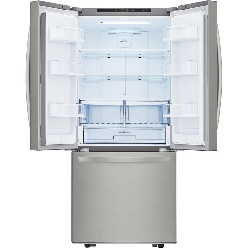 LG 30-inch, 21 cu.ft. Freestanding French 3-Door Refrigerator with Smart Cooling® System LFCS22520S - 184071 IMAGE 2