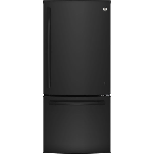 GE 30-inch, 21 cu.ft. Freestanding Bottom Freezer Refrigerator with LED Lighting GBE21AGKBB - 175320 IMAGE 1