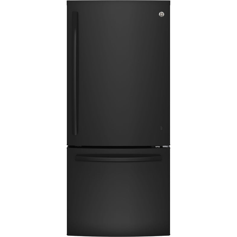 GE 30-inch, 21 cu.ft. Freestanding Bottom Freezer Refrigerator with LED Lighting GBE21AGKBB - 175320 IMAGE 1