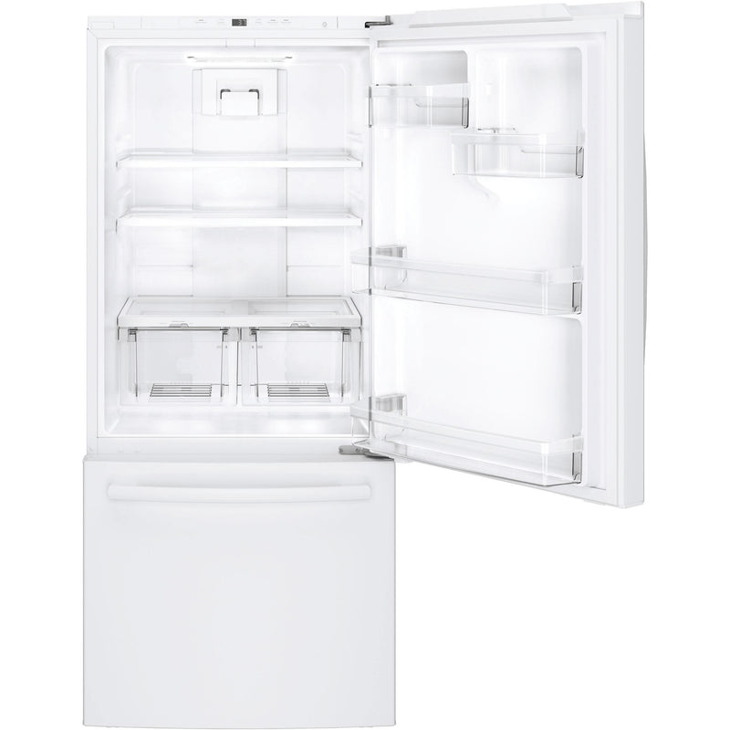 GE 30-inch, 20.9 cu. ft. Bottom Freezer Refrigerator GDE21DGKWW - 174983 IMAGE 2