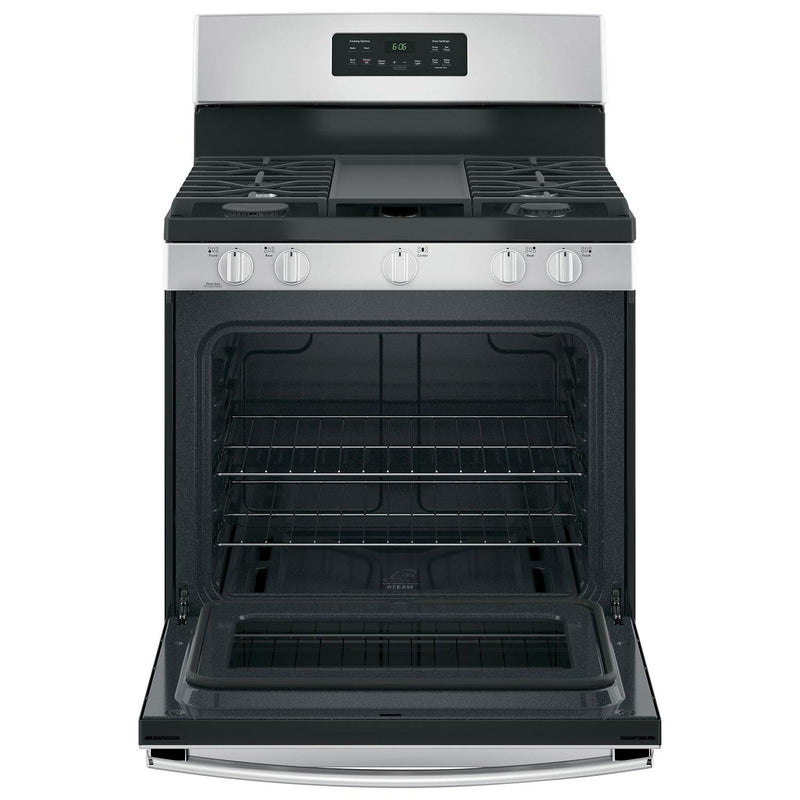 GE 30-inch Freestanding Gas Range with Steam Clean JCGBS66SEKSS - 175290 IMAGE 2