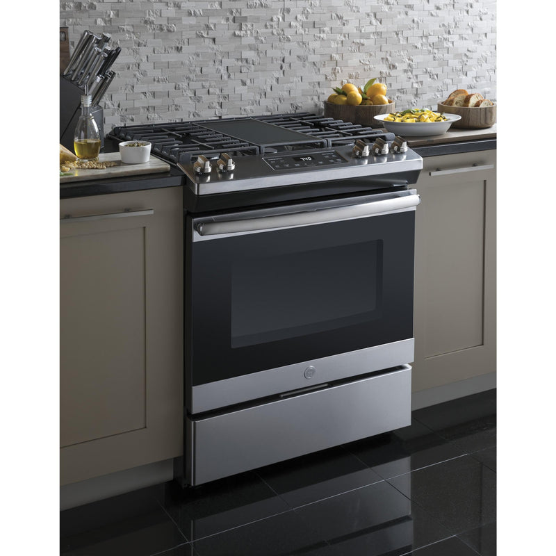 GE 30-inch Slide-in Gas Range with Steam Clean Oven JCGSS66SELSS - 183862 IMAGE 7