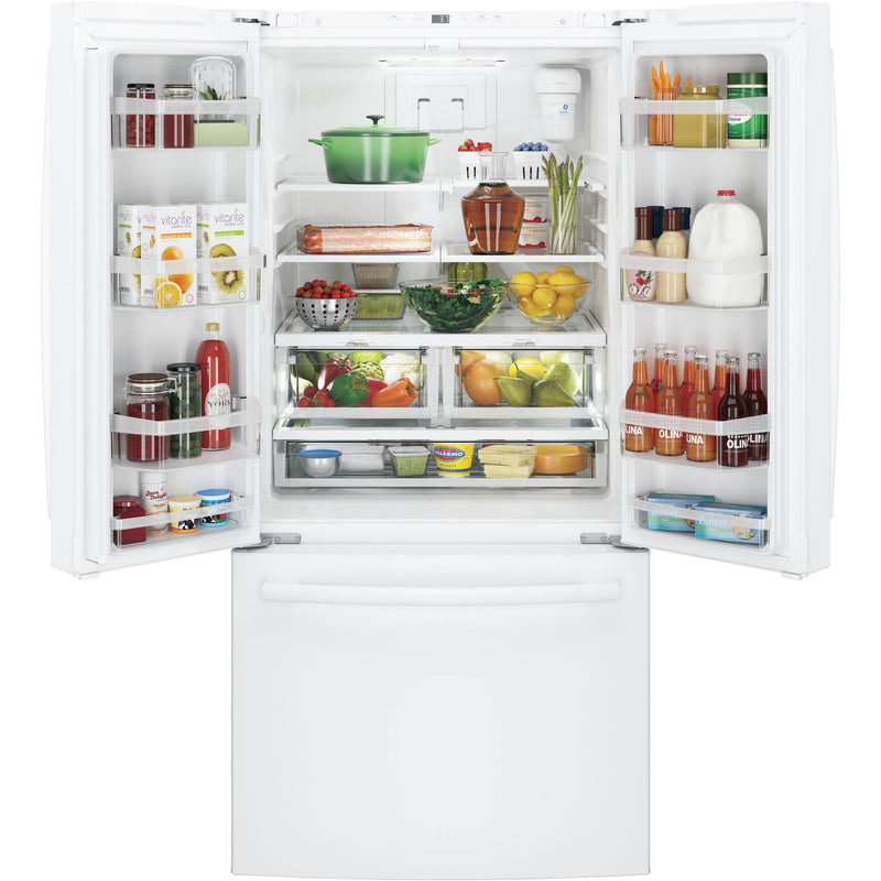 GE 33-inch, 18.6 cu. ft. Counter-Depth French-Door Refrigerator with Ice Maker GWE19JGLWW - 176180 IMAGE 3