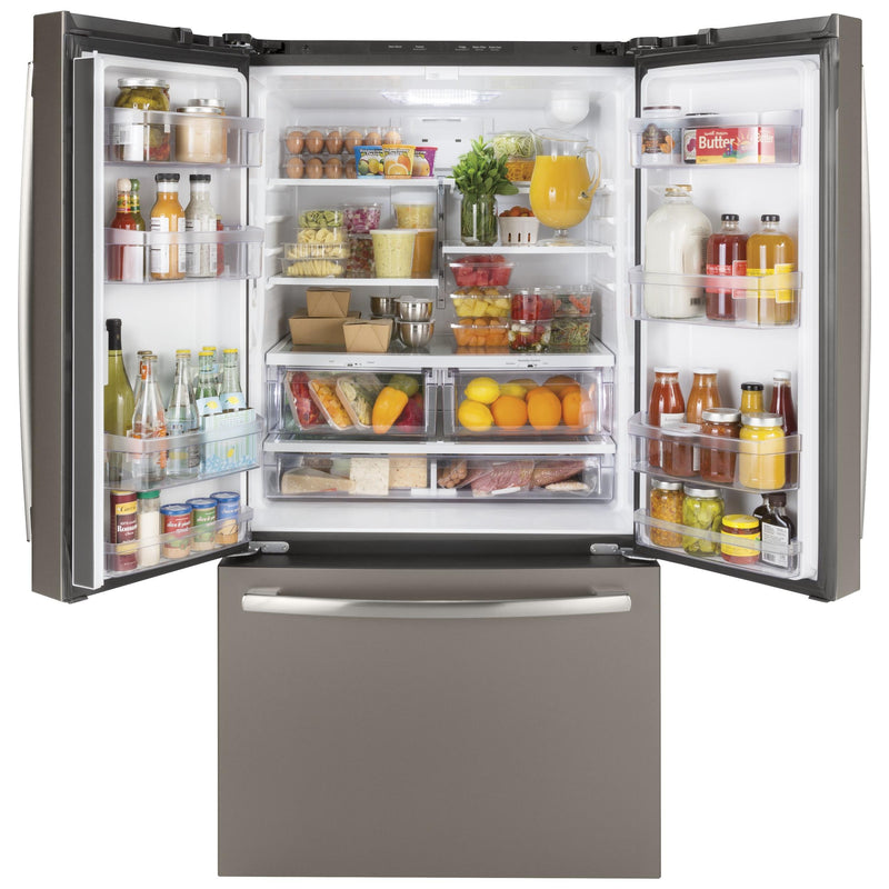 GE 36-inch, 27 cu.ft. Freestanding French 3-Door Refrigerator with Internal Water Dispenser GNE27JMMES - 174604 IMAGE 5