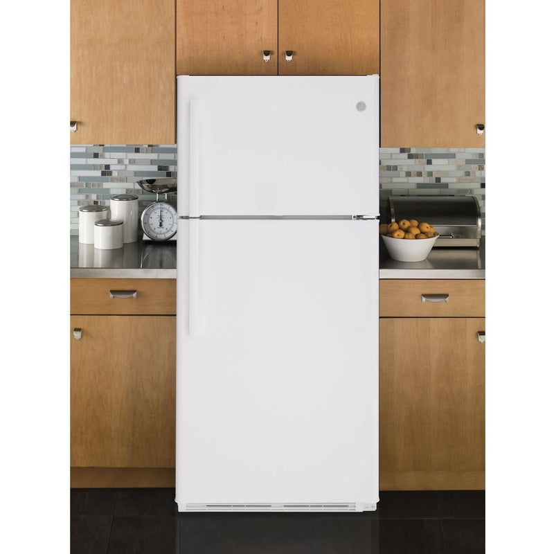 GE 30-inch 18 cu. ft. Top Freezer Refrigerator GTE18FTLKWW - 183384 IMAGE 3