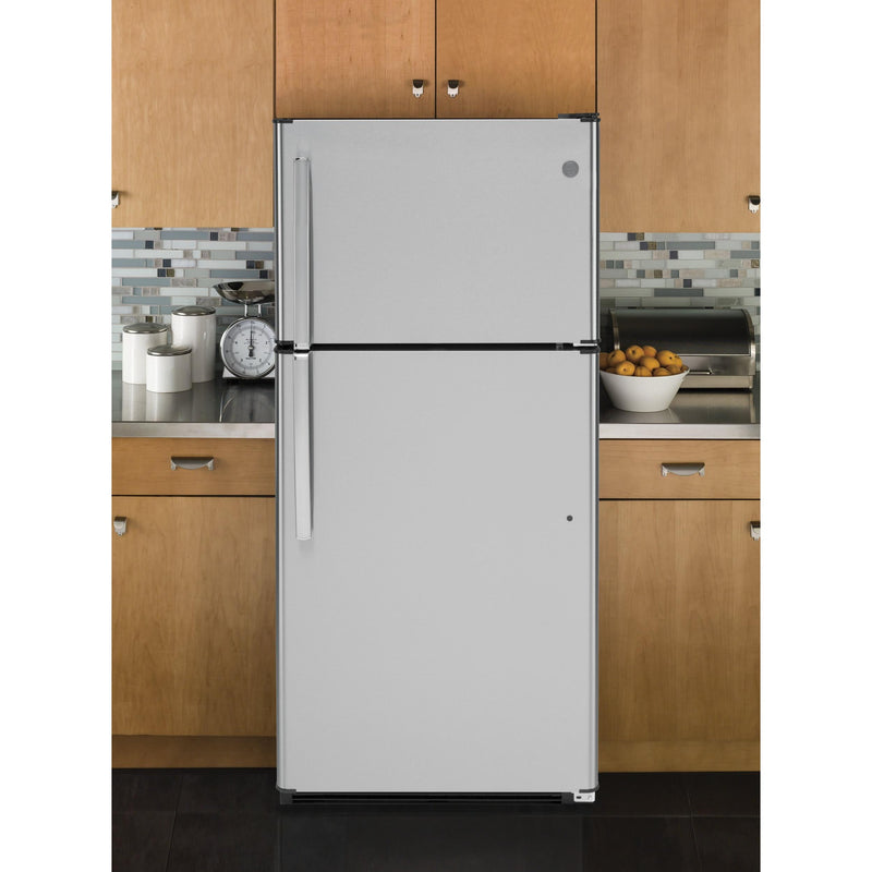 GE 30-inch 18 cu. ft. Top Freezer Refrigerator GTS18FSLKSS - 175400 IMAGE 4