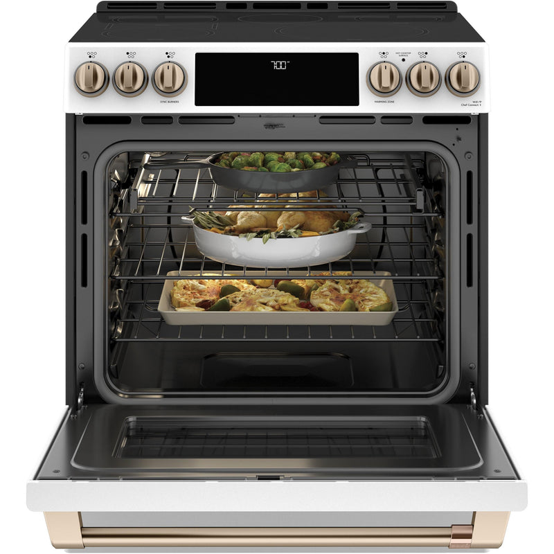 Café 30-inch Slide-in Electric Range with Warming Drawer CCES700P4MW2 - 183418 IMAGE 5