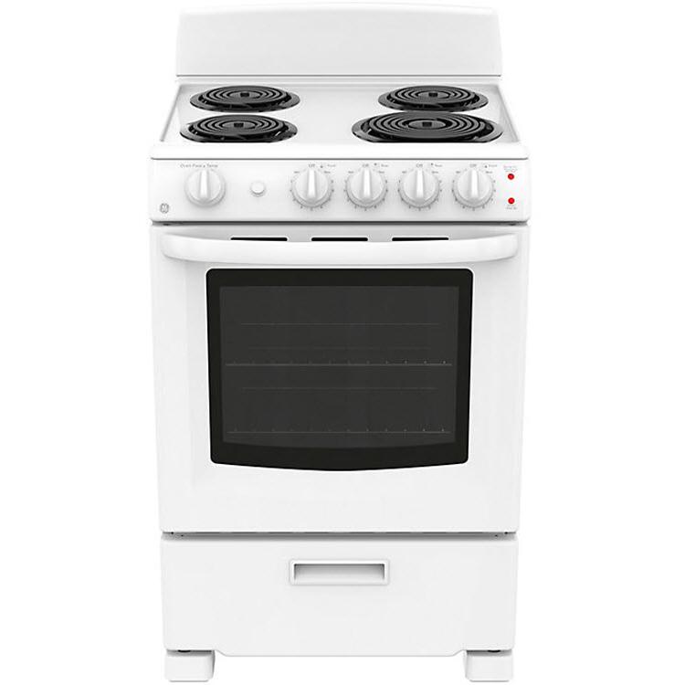 GE 24-inch Freestanding Electric Range with Sensi-Temp Technology JCAS300DMWW - 174474 IMAGE 1