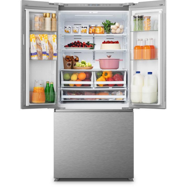 Hisense 30-inch, 20.8 cu.ft. Freestanding French 3-Door Refrigerator with Inverter Technology RF210N6ASE - 174303 IMAGE 2