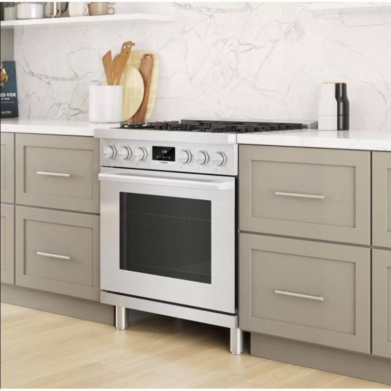 Bosch 30-inch Freestanding Dual Fuel Range with Convection Technology HDS8055C/01 IMAGE 4