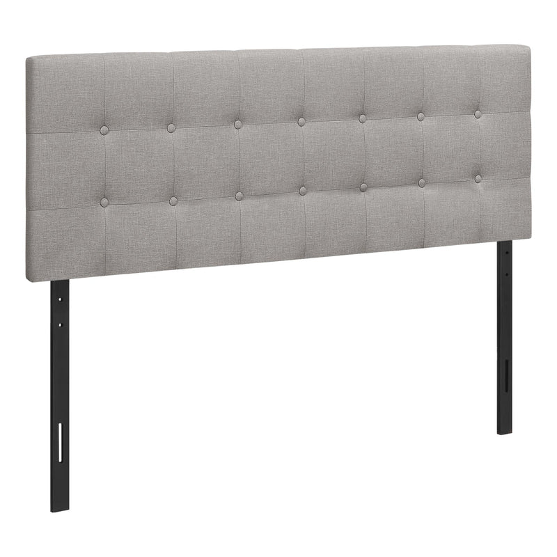 Monarch I 6003Q Queen Headboard - Grey Linen IMAGE 1