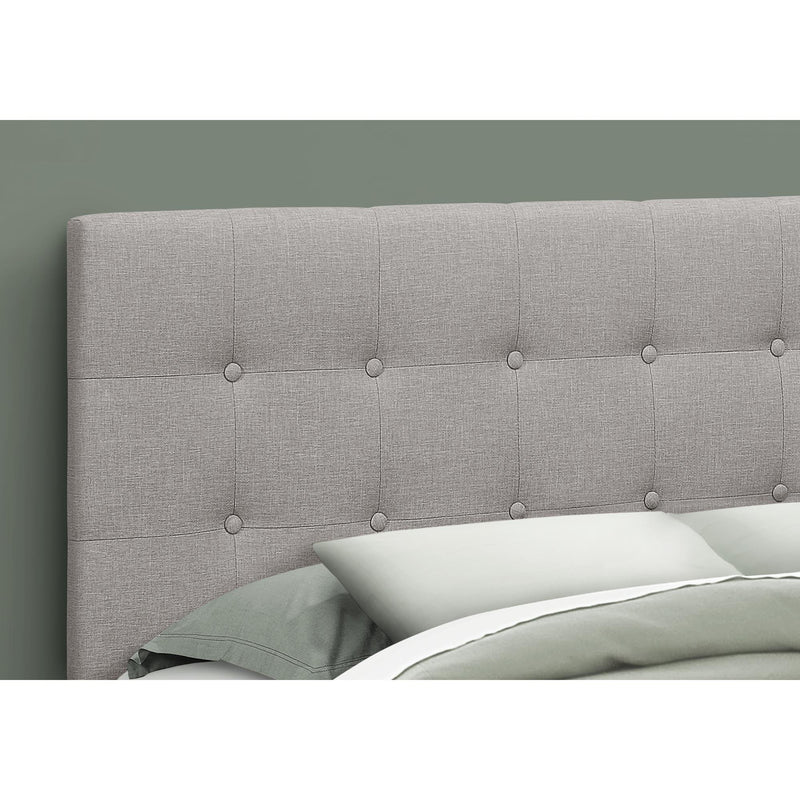 Monarch I 6003Q Queen Headboard - Grey Linen IMAGE 3