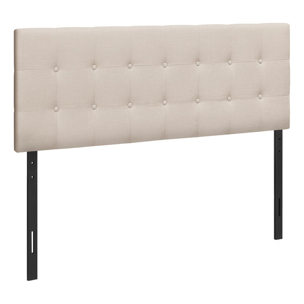 Monarch I 6004Q Queen Headboard - Beige Linen IMAGE 1