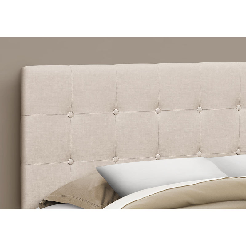 Monarch I 6004Q Queen Headboard - Beige Linen IMAGE 3