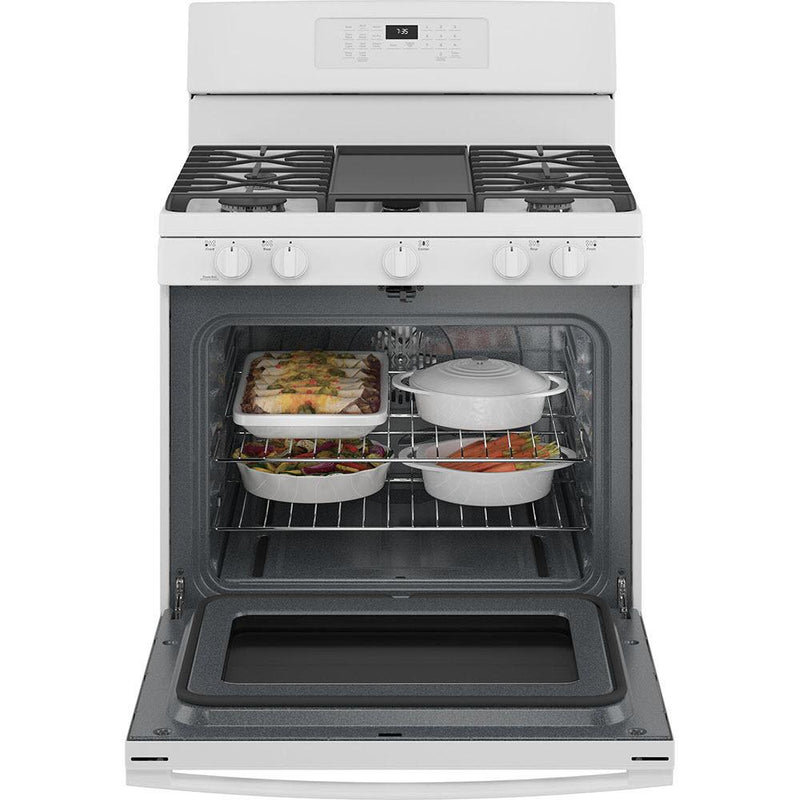 GE 30-inch Freestanding Gas Range with Convection Technology JCGB735DPWW - 180473 IMAGE 3