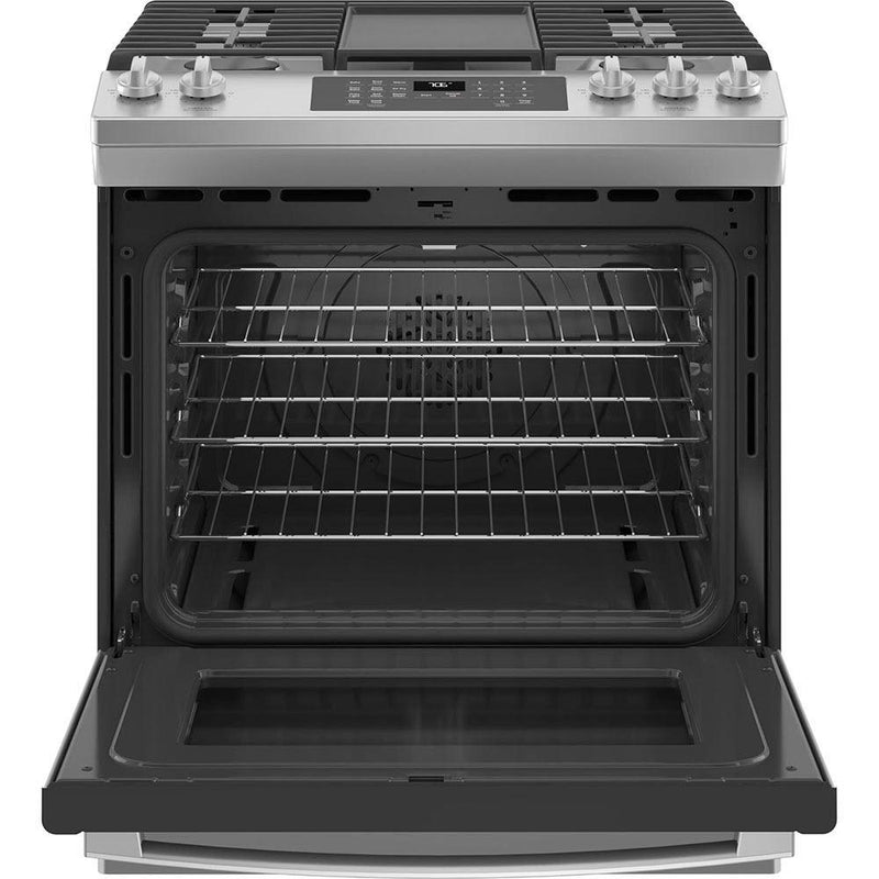 GE 30-inch Slide-in Gas Range with Convection Technology JCGS760SPSS - 178542 IMAGE 2