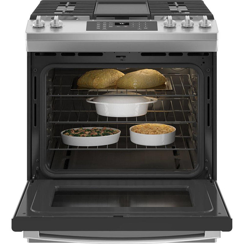 GE 30-inch Slide-in Gas Range with Convection Technology JCGS760SPSS - 178542 IMAGE 3