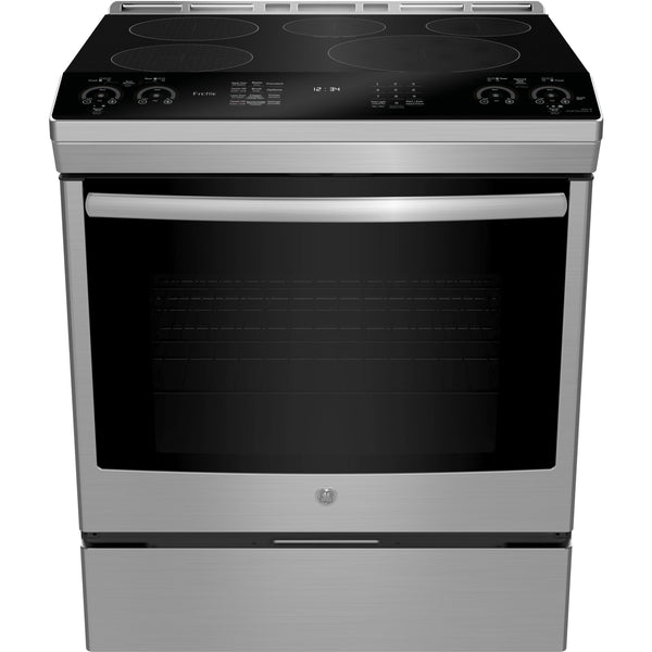 GE Profile 30-inch Slide-in Electric Induction Range with True European Convection Technology PCHS920YMFS - 176316 IMAGE 1