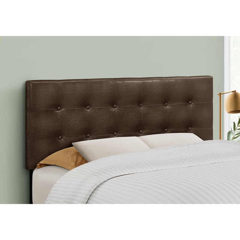 Monarch I 6000F Full Headboard - Brown Leather-Look IMAGE 2