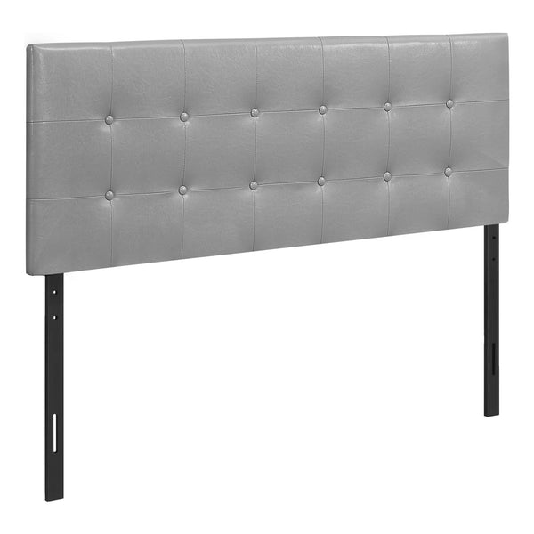 Monarch I 6001F Full Headboard - Grey Leather-Look IMAGE 1