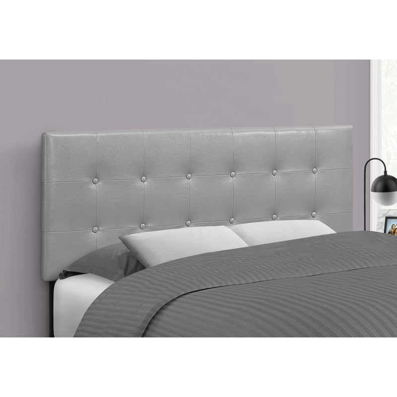 Monarch I 6001F Full Headboard - Grey Leather-Look IMAGE 2