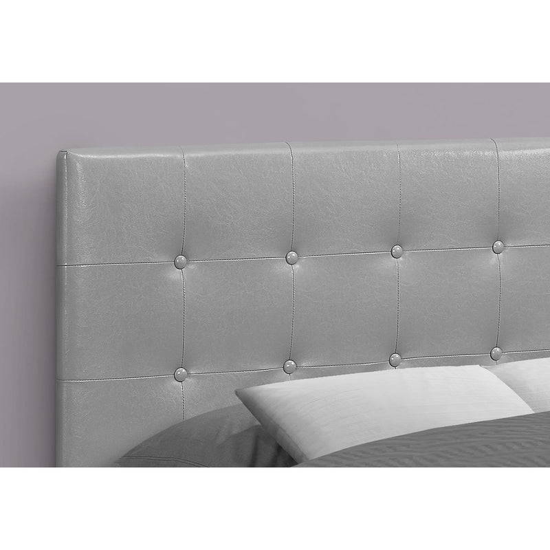 Monarch I 6001F Full Headboard - Grey Leather-Look IMAGE 3