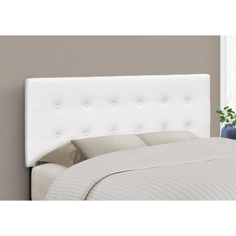 Monarch I 6002F Full Headboard - White Leather-Look IMAGE 2