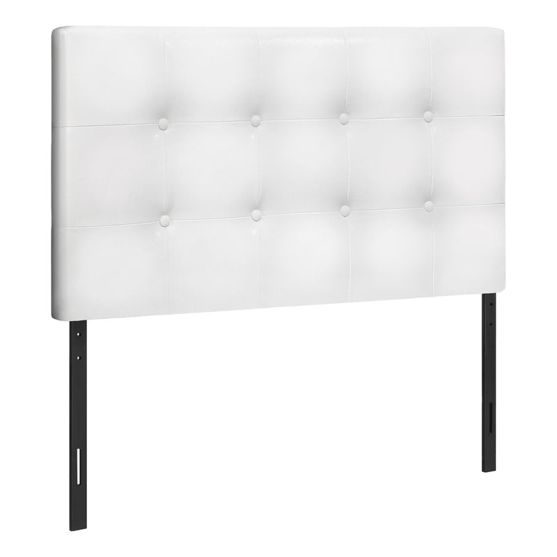 Monarch I 6002T Twin Headboard - White Leather-Look IMAGE 1