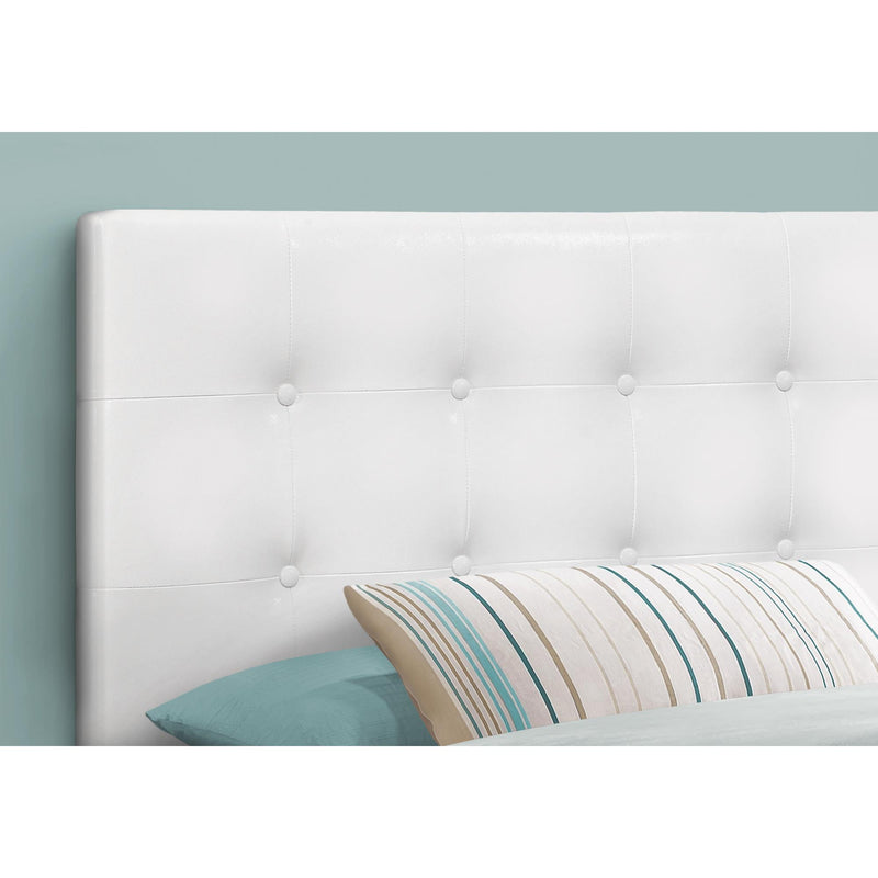 Monarch I 6002T Twin Headboard - White Leather-Look IMAGE 3