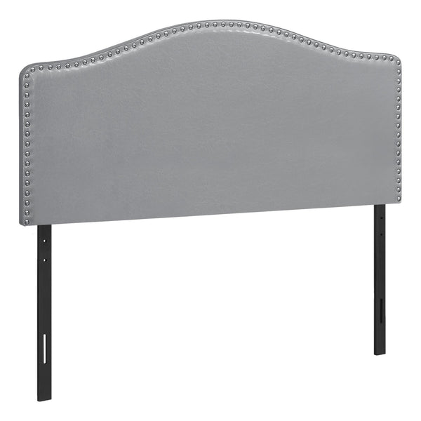 Monarch I 6011F Full Headboard - Grey Leather-Look IMAGE 1