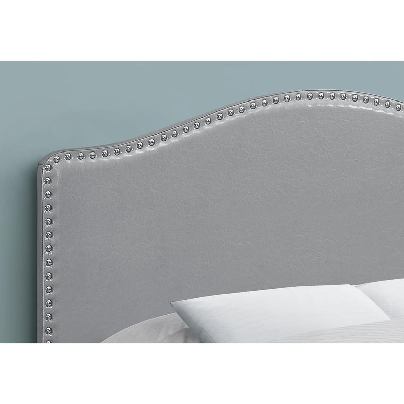 Monarch I 6011F Full Headboard - Grey Leather-Look IMAGE 3