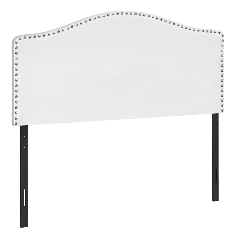 Monarch I 6012F Full Headboard - White Leather-Look IMAGE 1