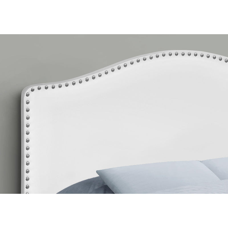 Monarch I 6012F Full Headboard - White Leather-Look IMAGE 3