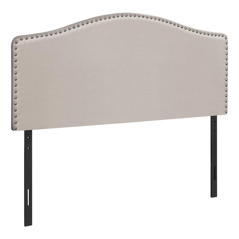 Monarch I 6014Q Queen Headboard - Beige Linen IMAGE 1