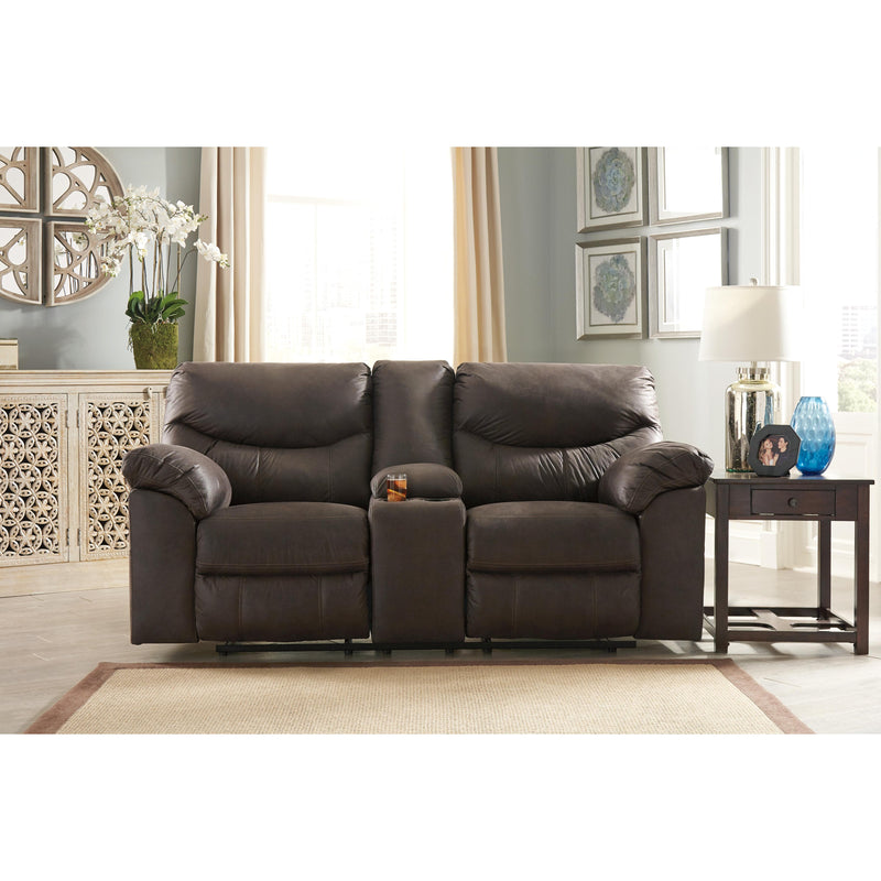 Signature Design by Ashley Boxberg Reclining Leather Look Loveseat 3380394C IMAGE 3