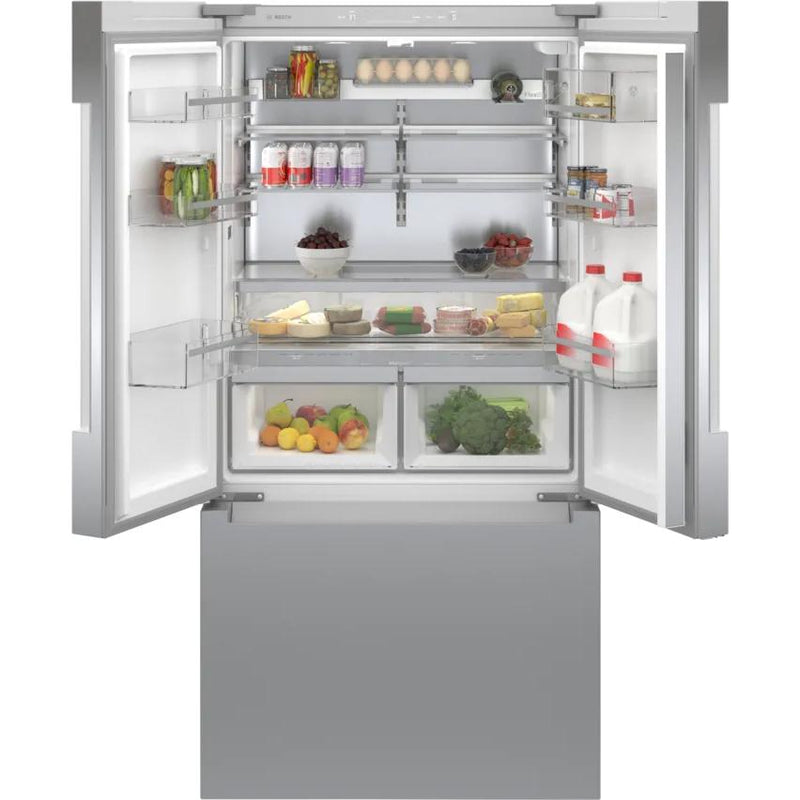 Bosch 36-inch, 20.8 cu.ft. Counter-Depth French 3-Door Refrigerator with FarmFresh System™ B36CT81ENS - 178803 IMAGE 3