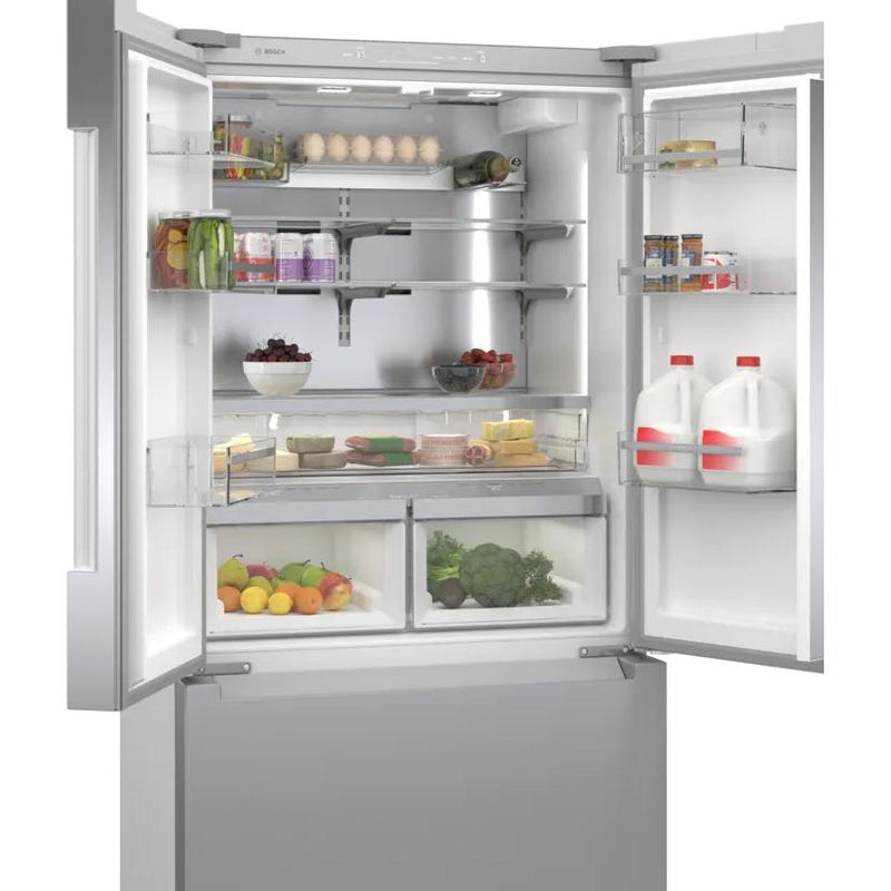 Bosch 36-inch, 20.8 cu.ft. Counter-Depth French 3-Door Refrigerator with FarmFresh System™ B36CT81ENS - 178803 IMAGE 5