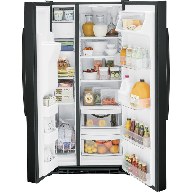 GE 33-inch, 23 cu. ft. Side-By-Side Refrigerator with Water and Ice Dispensing System GSS23GGPBB - 183960 IMAGE 3