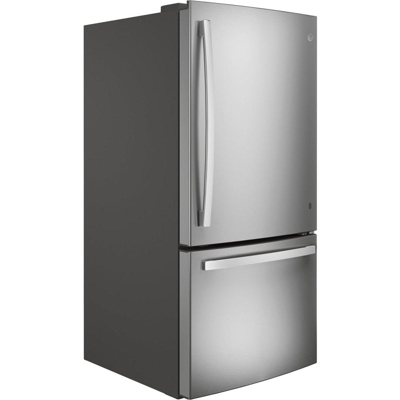 GE 33-inch, 24.8 cu.ft. Freestanding Bottom Freezer Refrigerator with Interior Ice Maker GDE25EYKFS - 178992 IMAGE 2