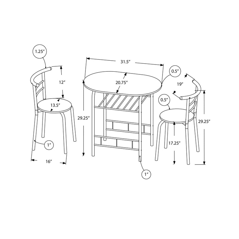 Monarch 3 pc Dinette I 1208 IMAGE 7