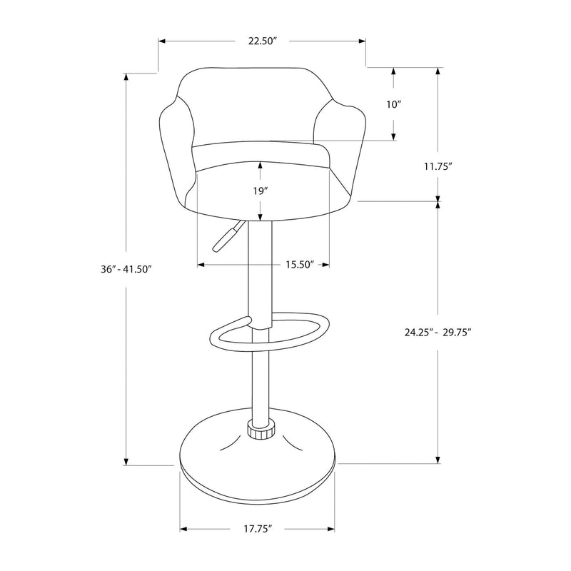 Monarch Adjustable Height Stool I 2363 IMAGE 5