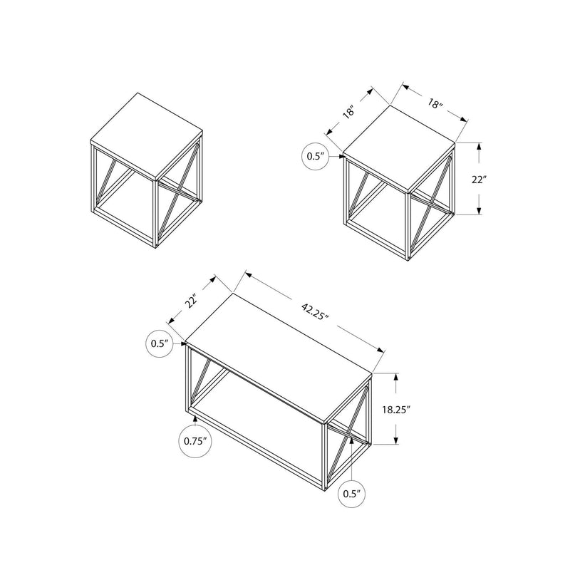 Monarch Occasional Table Set I 7954P IMAGE 5