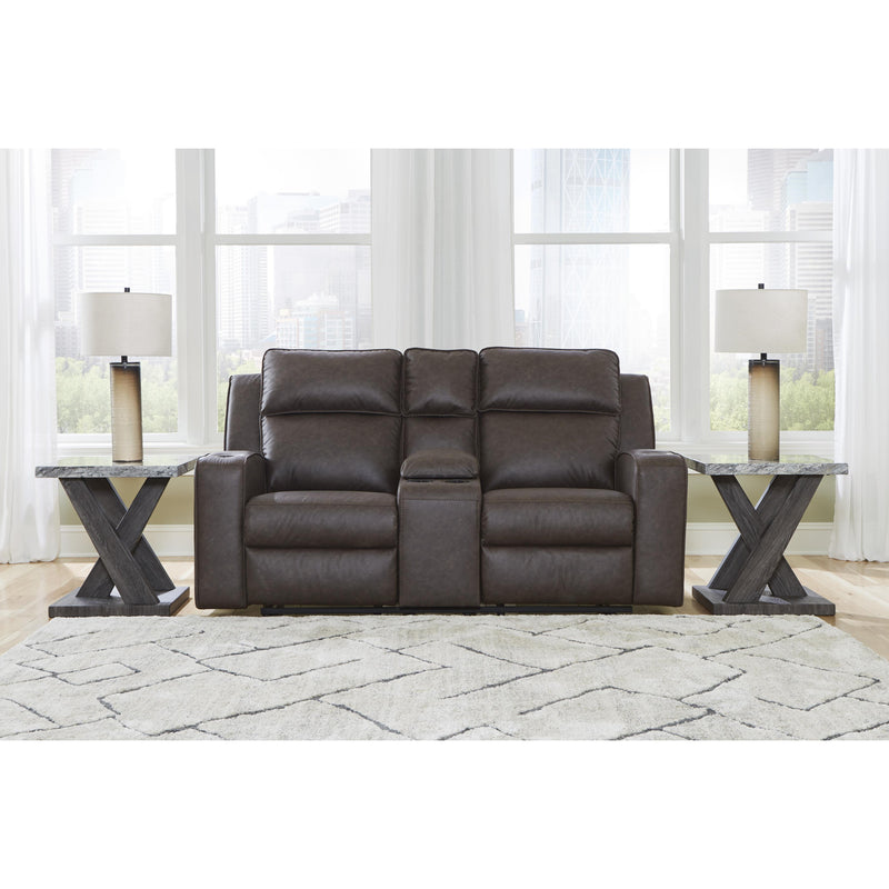 Signature Design by Ashley Lavenhorne Reclining Leather Look Loveseat 6330694C IMAGE 6