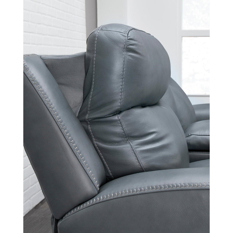 Signature Design by Ashley Mindanao Power Reclining Leather Match Loveseat U5950418C IMAGE 10