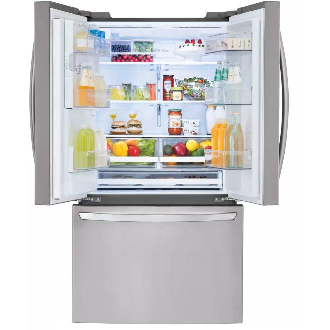 LG 36-inch, 27.7 cu. ft. Freestanding French 3-Door Refrigerator with Wi-Fi LHFS28XBS IMAGE 2