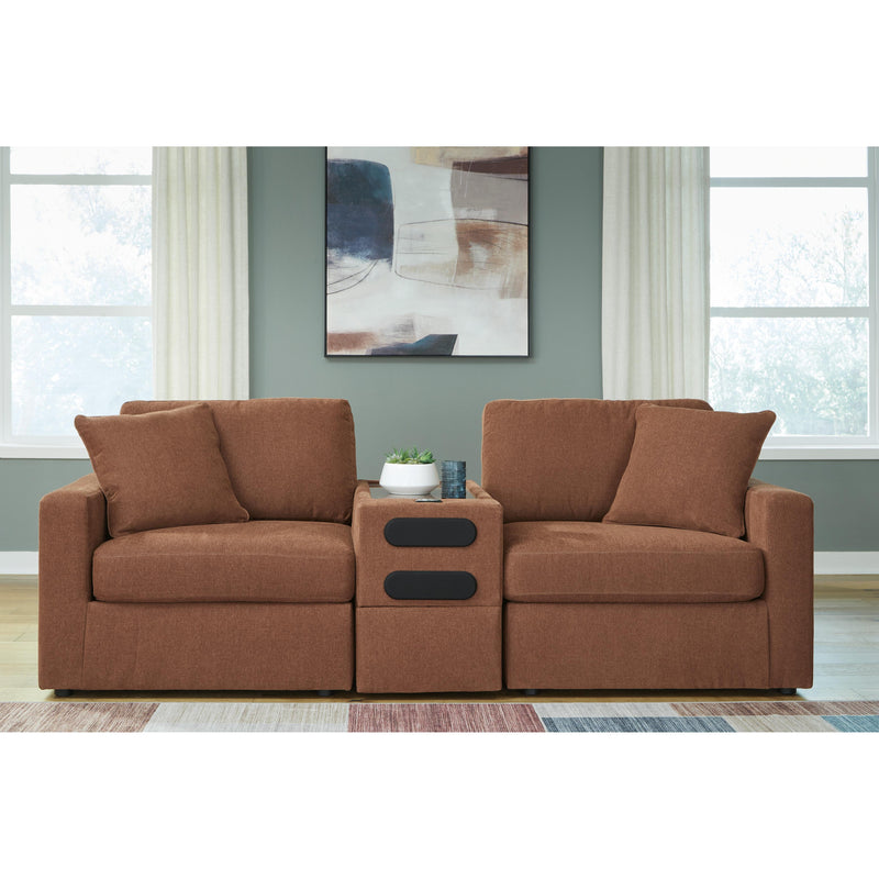 Signature Design by Ashley Modmax Stationary Fabric Loveseat with Console 182938-182939-182940 IMAGE 3