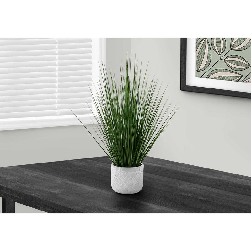 Monarch I 9574 Artificial Plant Indoor Grass in Cement IMAGE 2