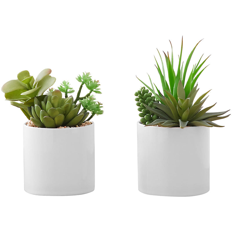 Monarch I 9588 Artificial Plants Indoor 2pcs Succulent IMAGE 1