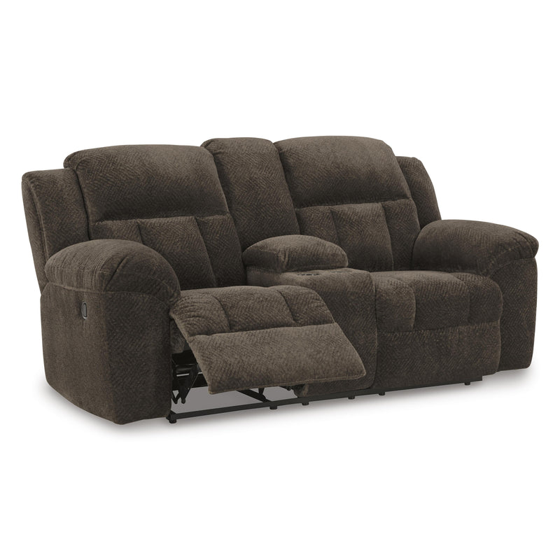 Signature Design by Ashley Frohn Reclining Fabric Loveseat with Console 3740794C IMAGE 2