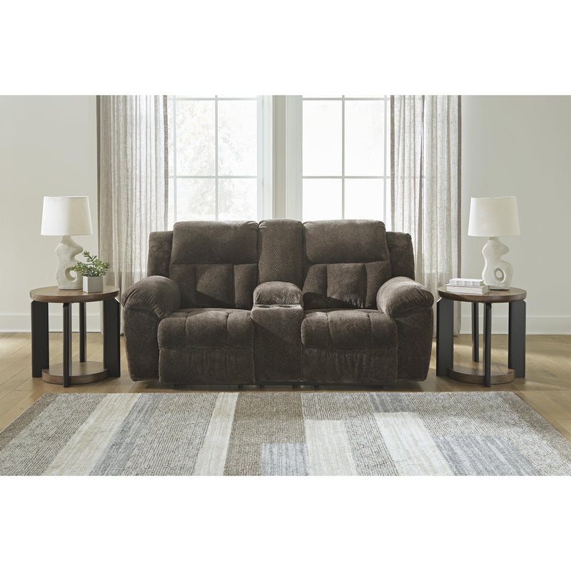 Signature Design by Ashley Frohn Reclining Fabric Loveseat with Console 3740794C IMAGE 6